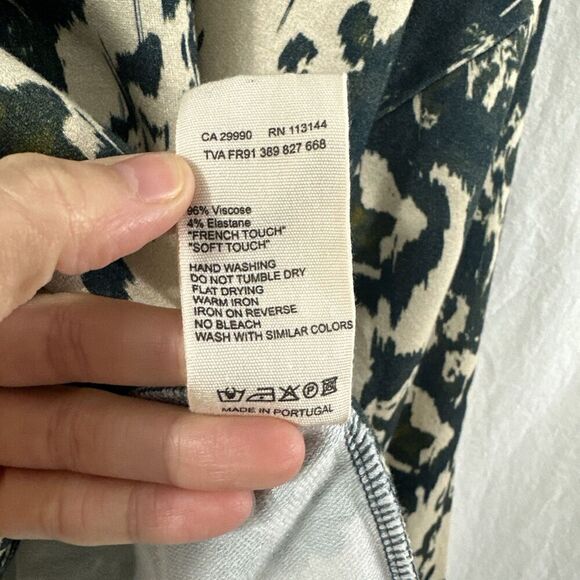 Majestic Filatures Deluxe Tee Shirt Deep Teal Button Front Womens Size 1 XS - Picture 11 of 11